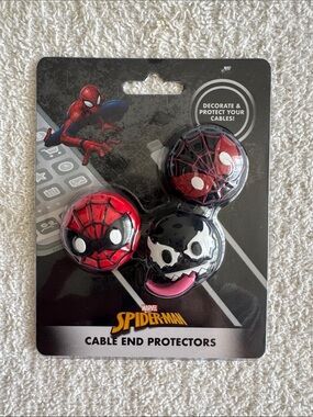 Marvel Spider-Man & Venom Cable End Protectors - Red, Black, White